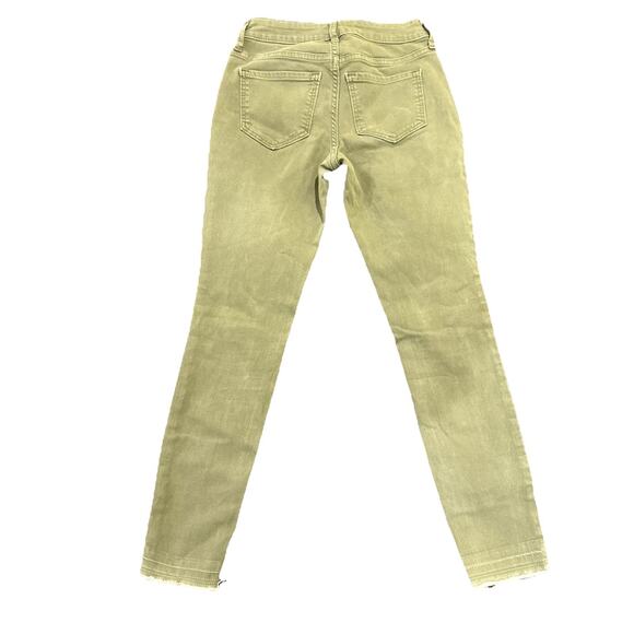 Old Navy Women's Rockstar Super Skinny Jeans Stretch Raw Hem Light Green Size 0P - Picture 10 of 14